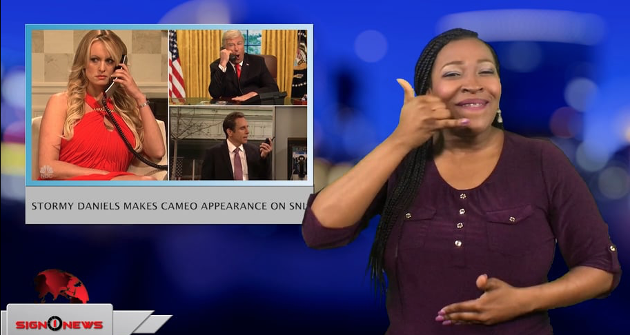 Naked sign language news