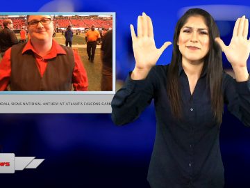Jethro Wooddall signs national anthem at Atlanta Falcons game (ASL – 12.16.18)