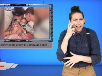 Girl who went blind after flu regains sight