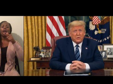 Trump addresses nation with ASL interpretation