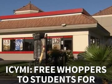 ICYMI: Free Whoppers for students solving questions