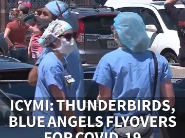ICYMI: Thunderbirds, Blue Angels flyovers for Covid_19 frontline workers (5.3.20)