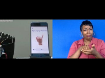 Glove translates sign language into speech