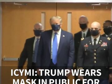 ICYMI: Trump wears face mask in public for first time (7.12.20)